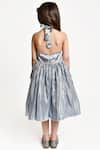 Shop_Jelly Jones_Grey Silk Embellished Sequin Work Pleated Dress _at_Aza_Fashions