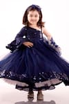 Buy_Jelly Jones_Blue Embellished Net Gown For Girls_at_Aza_Fashions