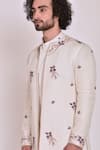 Jatin Malik White Slub Silk Embroidered Jacket And Kurta Set at Aza Fashions Jatin Malik_White Slub Silk Embroidered Jacket And Kurta Set _at_Aza_Fashions