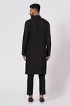 Shop_Jatin Malik_Black Poly Silk Pintucks Kurta And Pant Set _at_Aza_Fashions