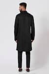 Shop_Jatin Malik_Black Linen Silk Kurta And Trousers Set _at_Aza_Fashions