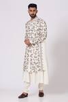 Jatin Malik_White Linen Silk Embroidered Sherwani Set _Online_at_Aza_Fashions