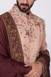 Shop_Jatin Malik_Pink Linen Silk Embroidered Sherwani Set _Online_at_Aza_Fashions