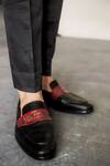 Buy_Jatin Malik_Black Leather Loafers _at_Aza_Fashions