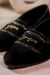 Jatin Malik_Black Chain Embellished Loafers _Online_at_Aza_Fashions