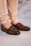 Buy_Jatin Malik_Brown V Strap Loafers _at_Aza_Fashions