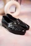 Buy_Jatin Malik_Black Braided Loafers _at_Aza_Fashions
