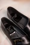 Jatin Malik_Black Braided Loafers _Online_at_Aza_Fashions