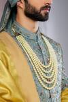 Buy_Jatin Malik_Ivory Layered Stone Embellished Mala_at_Aza_Fashions