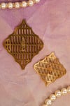 Shop_Jatin Malik_Gold Leaf Metal Cutout Kalangi Set Of 2 _Online_at_Aza_Fashions