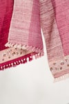 Buy_Jatin Malik_Pink Embroidered Colorblock Pashmina Shawl _Online_at_Aza_Fashions