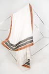 Shop_Jatin Malik_White Embroidered Floral Stole _Online_at_Aza_Fashions