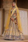 Buy Jigar Mali Yellow Raw Silk, Dupatta 1 Butterfly Net, Embroidered Bridal Lehenga Set at Aza Fashions Buy_Jigar Mali_Yellow Raw Silk, Dupatta 1 Butterfly Net, Embroidered Bridal Lehenga Set _at_Aza_Fashions