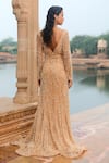 Shop Jigar Mali Beige Butterfly Net, Lining Satin Bead, Sequin And Embellished Mermaid Gown at Aza Fashions Shop_Jigar Mali_Beige Butterfly Net, Lining Satin Bead, Sequin And Embellished Mermaid Gown _at_Aza_Fashions