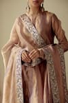 Buy_Mimamsaa_Pink Jodha Tissue Silk Dupatta_Online_at_Aza_Fashions