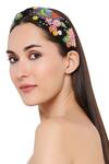 Buy_Joey and Pooh_Black Embroidered Ivana Hairband _at_Aza_Fashions