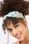 Buy_Joey & Pooh_Green Embroidered Printed Hairband _at_Aza_Fashions