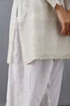 Torani_White Silk Organza Kurta_at_Aza_Fashions