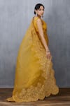 Shop_Torani_Yellow Silk Organza Saree_at_Aza_Fashions