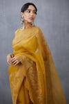 Buy_Torani_Yellow Silk Organza Saree_Online_at_Aza_Fashions