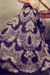 JAYANTI REDDY_Red Raw Silk V Neck Embroidered Lehenga Set  _Online_at_Aza_Fashions