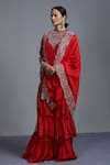 Buy_Jayanti Reddy_Red Silk Kurta Sharara Set _at_Aza_Fashions