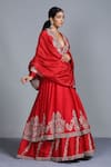 Buy_Jayanti Reddy_Red Silk Anarkali With Dupatta _at_Aza_Fashions