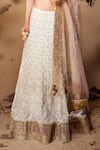 Jyoti Sachdev Iyer Gold Net, Chiffon, Georgette, Bamberg Round Embroidered Lehenga Set Online at Aza Fashions Jyoti Sachdev Iyer_Gold Net, Chiffon, Georgette, Bamberg Round Embroidered Lehenga Set _Online_at_Aza_Fashions