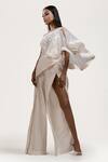 Shop_Jyoti Sachdev Iyer_White Chanderi One Shoulder Embellished Jumpsuit _at_Aza_Fashions
