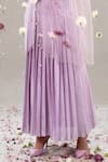 Buy Jyoti Sachdev Iyer Purple Tulle, Chanderi V Neck Pleated Gown Online at Aza Fashions Buy_Jyoti Sachdev Iyer_Purple Tulle, Chanderi V Neck Pleated Gown _Online_at_Aza_Fashions