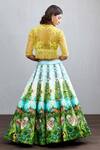 Shop_Torani_Green Linen Satin Nargis Kanan Lehenga_at_Aza_Fashions