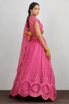 Shop_Torani_Pink Organza Rang Raani Gurleen Cropped Blouse_at_Aza_Fashions