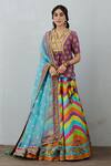Buy_Torani_Multi Color Jamuni Antra Kurta Lehenga Set_at_Aza_Fashions