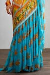 Torani_Blue Chiffon Firoza Ikjot Saree_at_Aza_Fashions