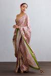 Buy_Torani_Pink Nylon Satin Rang Rani Gurina Saree_Online_at_Aza_Fashions