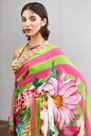 Buy_Torani_Green Viscose Crepe Angoori Iswari Saree Blouse_Online_at_Aza_Fashions