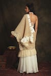 Shop_Nikita Vishakha_White Bralette Velvet Lehenga Raw Silk Dupatta Mesh Zardozi Siya Set With _at_Aza_Fashions