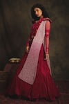 Nikita Vishakha_Pink Lehenga And Blouse Velvet Jacket Mesh Zardozi Blouse Padmavati Set With _Online_at_Aza_Fashions