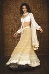 Nikita Vishakha_White Blouse Georgette Lehenga Mesh Dupatta Net Zardozi Madhushmita Set_Online_at_Aza_Fashions
