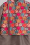 Buy_Minikin_Multi Color Printed Bundi And Kurta Set For Boys_Online_at_Aza_Fashions