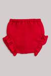 Buy_Minikin_Red Cotton, Silk Beads Embroidered Top And Shorts _Online_at_Aza_Fashions