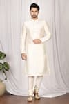 Buy_Aryavir Malhotra_White Silk Kurta_at_Aza_Fashions