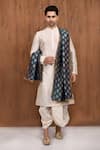 Buy_Aryavir Malhotra_White Dupion Silk Plain Kurta Set _at_Aza_Fashions