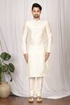 Buy_Aryavir Malhotra_White Silk Kurta_Online_at_Aza_Fashions