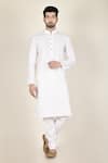 Buy_Aryavir Malhotra_White Cotton Kurta Set_at_Aza_Fashions