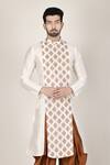 Buy_Aryavir Malhotra_White Silk Kurta And Dhoti Pant Set_Online_at_Aza_Fashions