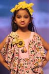Shop_Kirti Agarwal - Pret N Couture_Purple Muslin Silk Floral Print Dress _at_Aza_Fashions