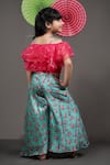 Shop_Kirti Agarwal - Pret N Couture_Pink Silk, Net Sequins, Embroidery Off Shoulder Top And Palazzo Set _at_Aza_Fashions
