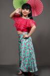 Buy_Kirti Agarwal - Pret N Couture_Pink Silk, Net Sequins, Embroidery Off Shoulder Top And Palazzo Set _Online_at_Aza_Fashions