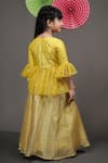 Shop_Kirti Agarwal - Pret N Couture_Yellow Silk, Net Tassels, Embroidery Kurta And Palazzo Set _at_Aza_Fashions